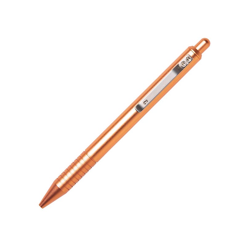 Everyman Rose Gold Grafton Full Click Refillable 0.7mm Gel Ink Pen | Sleek Anodized Aluminum EDC Pen with Deep Grooved Grip | Smooth Writing Pocket Pen for Office, Travel, Gifting & Daily Use - Image 1